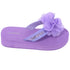 L'Amour Purple Sequin Strap Flower Flip Flop Sandals Little Girls 11-4 - SophiasStyle.com